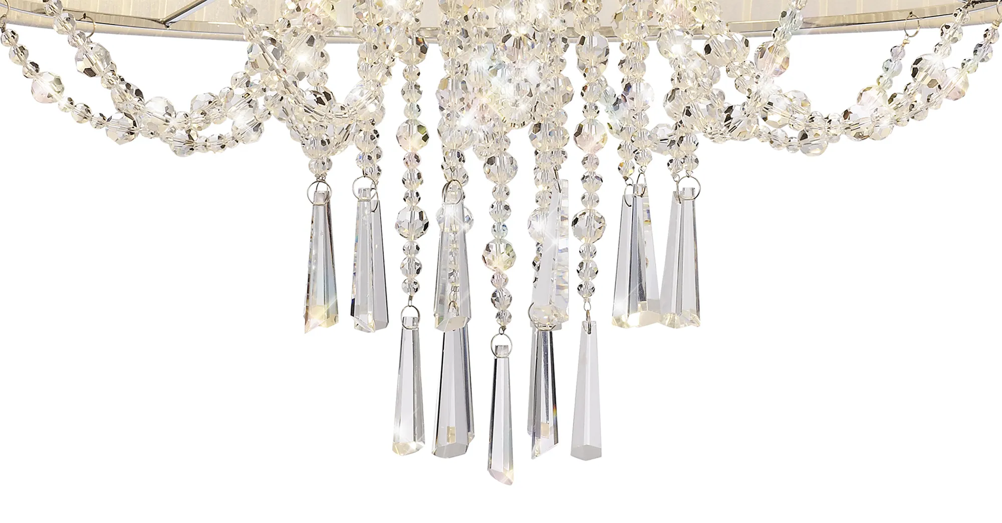 Freida Semi Flush Ceiling 6 Light IL31747  Diyas Freida Polished Chrome-White